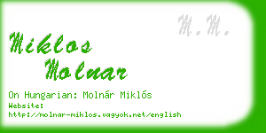 miklos molnar business card